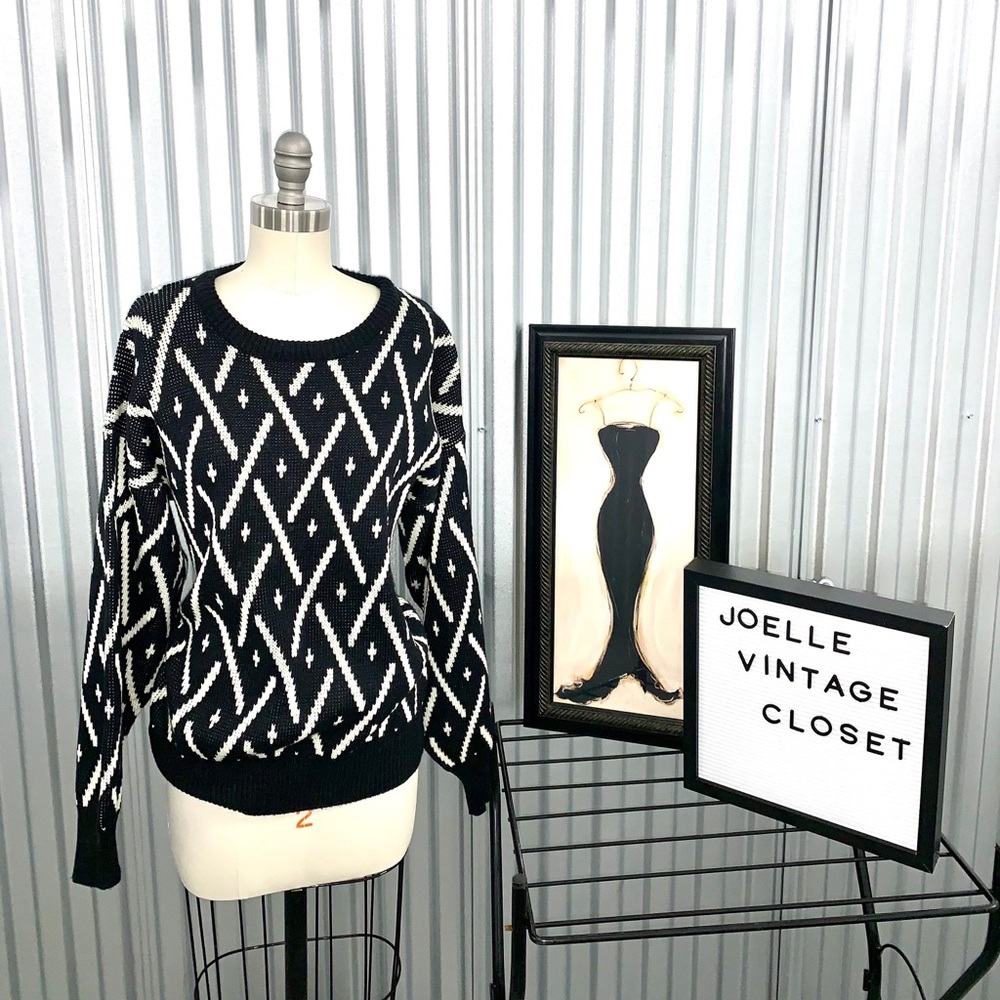 Vintage Black & White Sweater